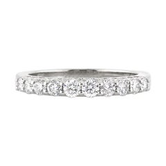 0.80ct Round Brilliant Cut Diamond Wedding Band Three-Sided