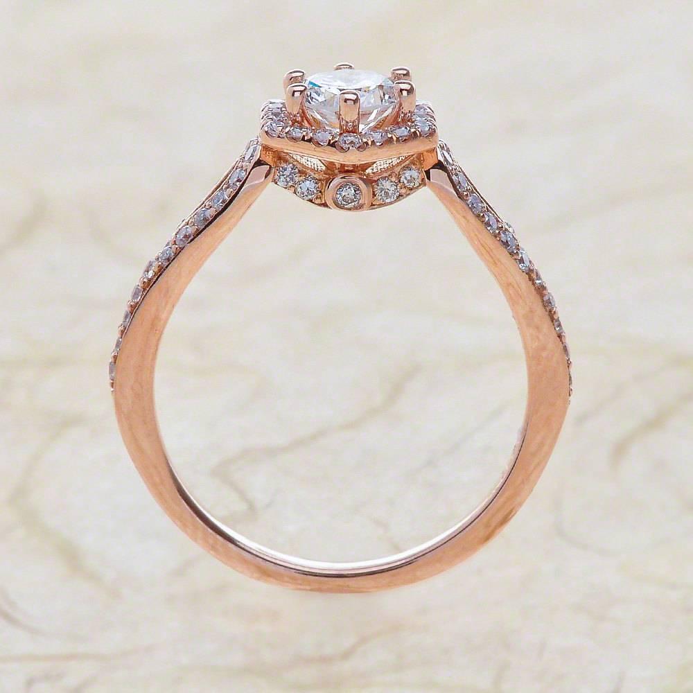 Details about   D/VVS1 0.80 Ct Round Cut Colorless Moissanite Engagement Ring 14K Rose Gold Over 