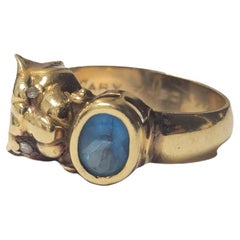 0.80ct Topaz Panther Ring in 14k Gold