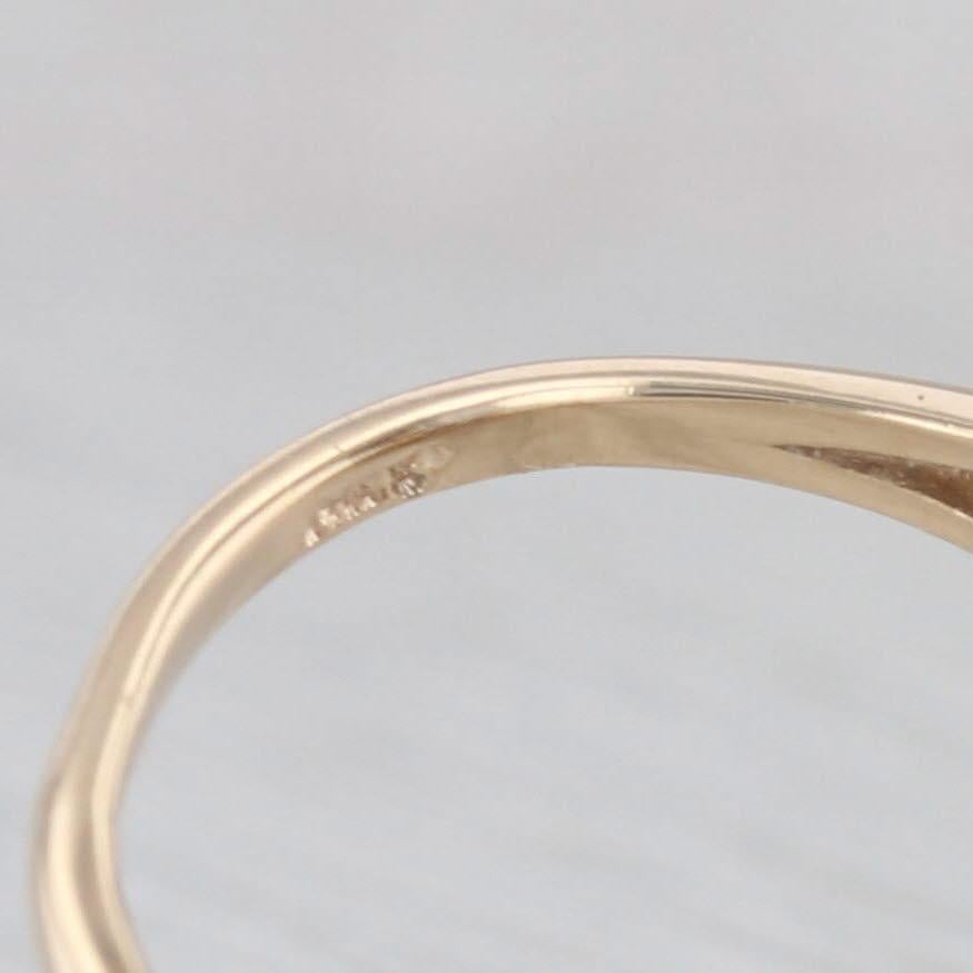 0.80ctw Diamond Cluster Bypass Ring 14k Yellow Gold Size 5.5 Cocktail For Sale 4