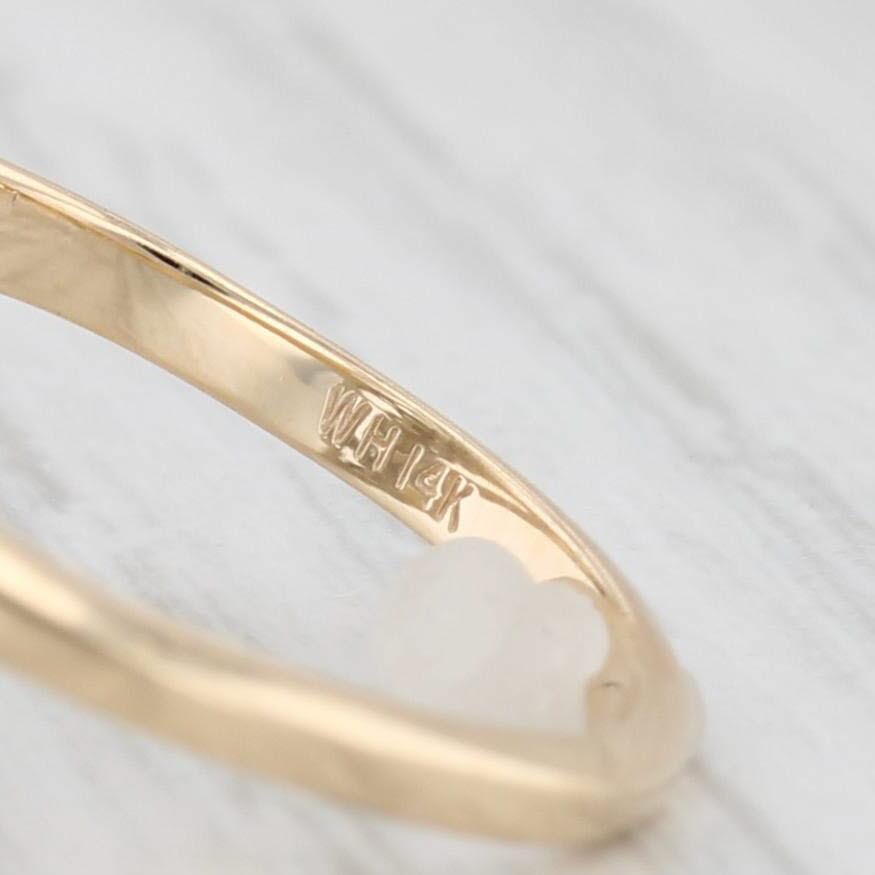 Bague bypass cocktail en or jaune 14 carats avec grappe de diamants de 0,80 ctw, taille 6,5 en vente 3