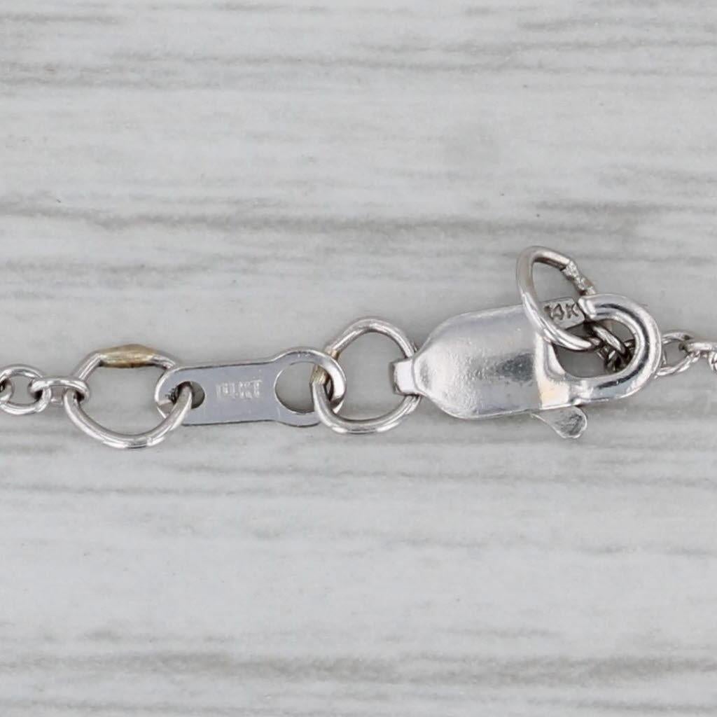 Collana con ciondolo Journey con diamante da 0,80ctw in oro bianco 14k con catena a cavo da 17,75