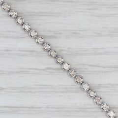 0.80ctw Diamond Tennis Bracelet 10k White Gold 6.75" 3mm