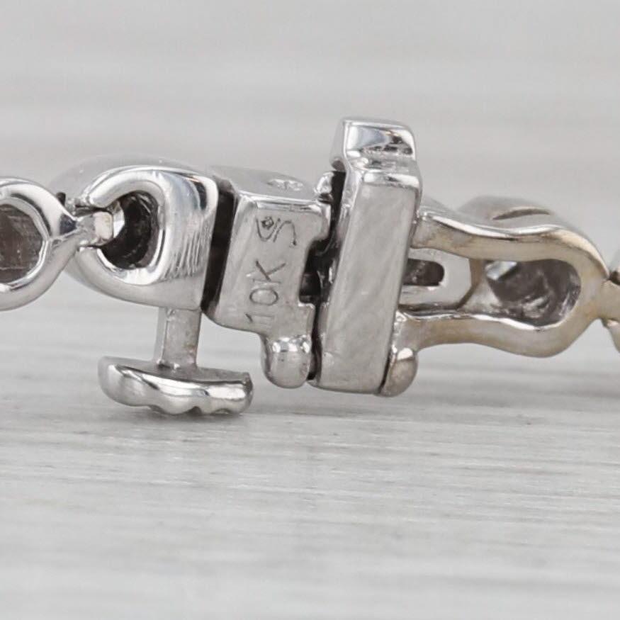 Women's or Men's 0.80ctw Diamond Tennis Bracelet 10k White Gold 6.75