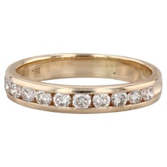 0.80ctw Diamond Wedding Band 14k Yellow Gold Size 7.5 Stackable Anniversary Ring