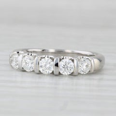 0.80ctw The Leo Diamond Wedding Ring 14k White Gold Stackable Anniversary Band