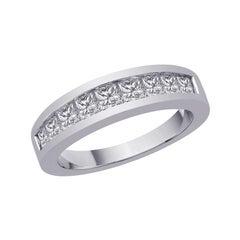 0,81 carati di diamante naturale taglio Prince Diamond Anello G SI Oro bianco 14 carati