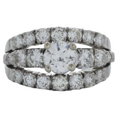 0,81 Karat Rundschliff-Diamant-Cocktailring aus Platin