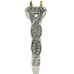 0.81 Carat White Diamond White Gold Ring