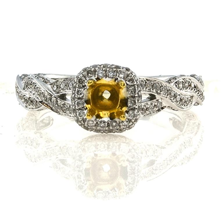 0.81 Carat White Diamond White Gold Ring In New Condition For Sale In New York, NY