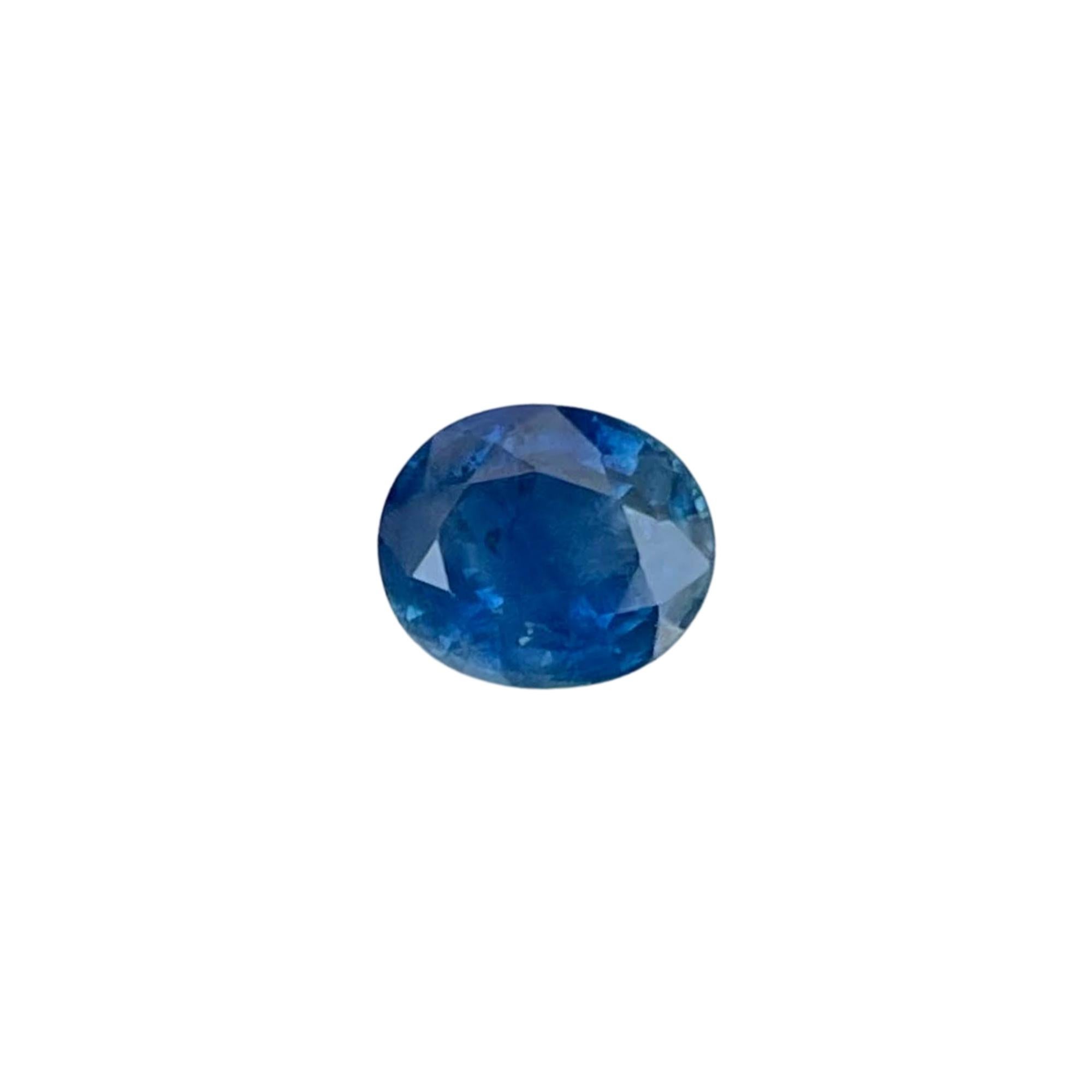 0,81 Karat Tiefblauer Saphir Stein Ovalschliff Sri Lankanischer Edelstein im Angebot 4