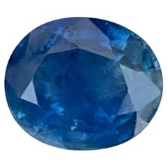 Pierre précieuse du Sri Lanka, saphir bleu profond de 0,81 carat, taille ovale