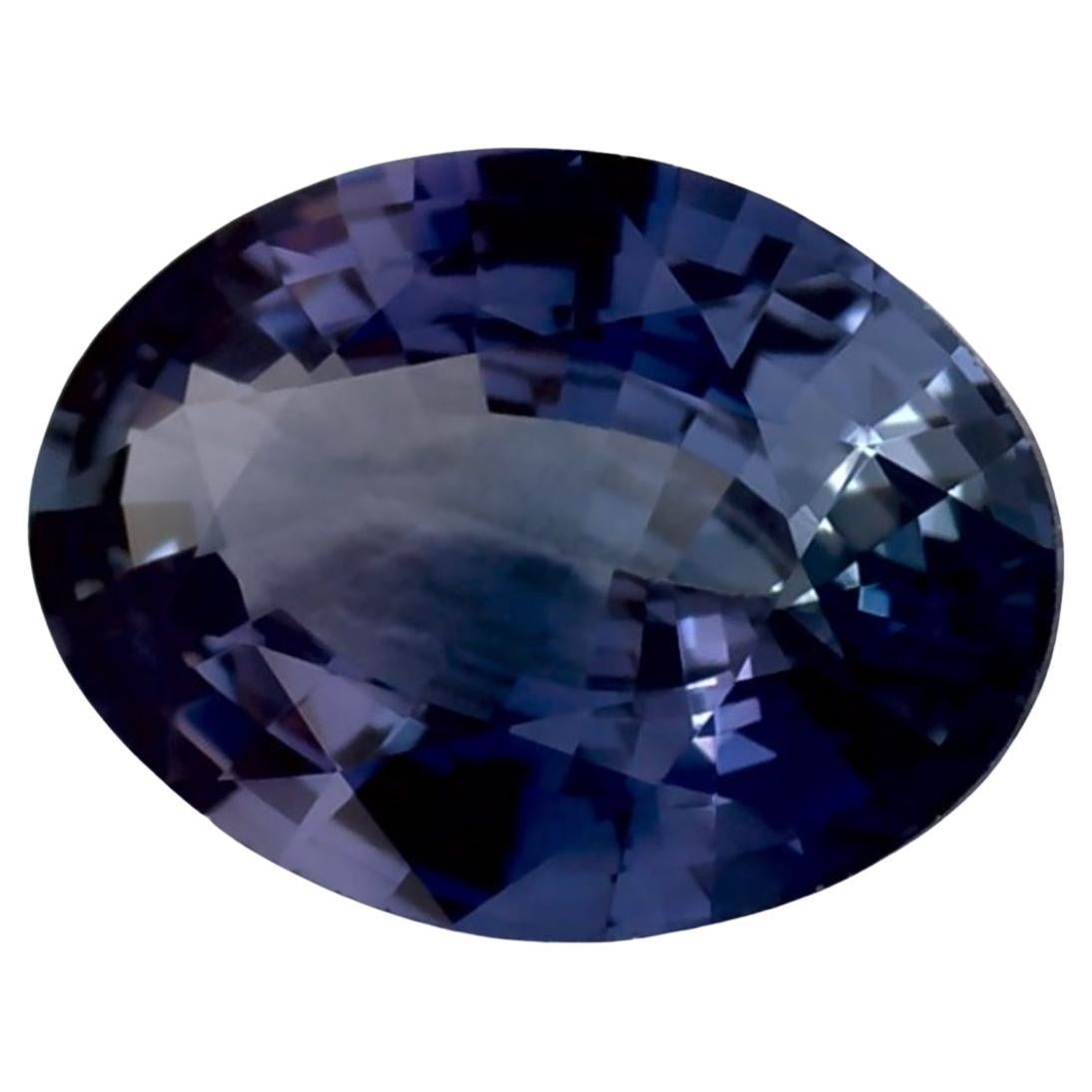 0.81 carati di zaffiro blu ovale sfuso