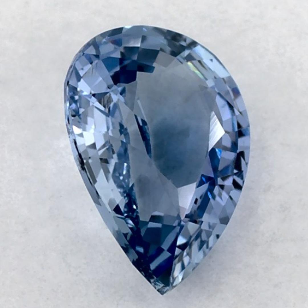 0.81 carati di zaffiro blu a forma di pera sciolto in vendita 2