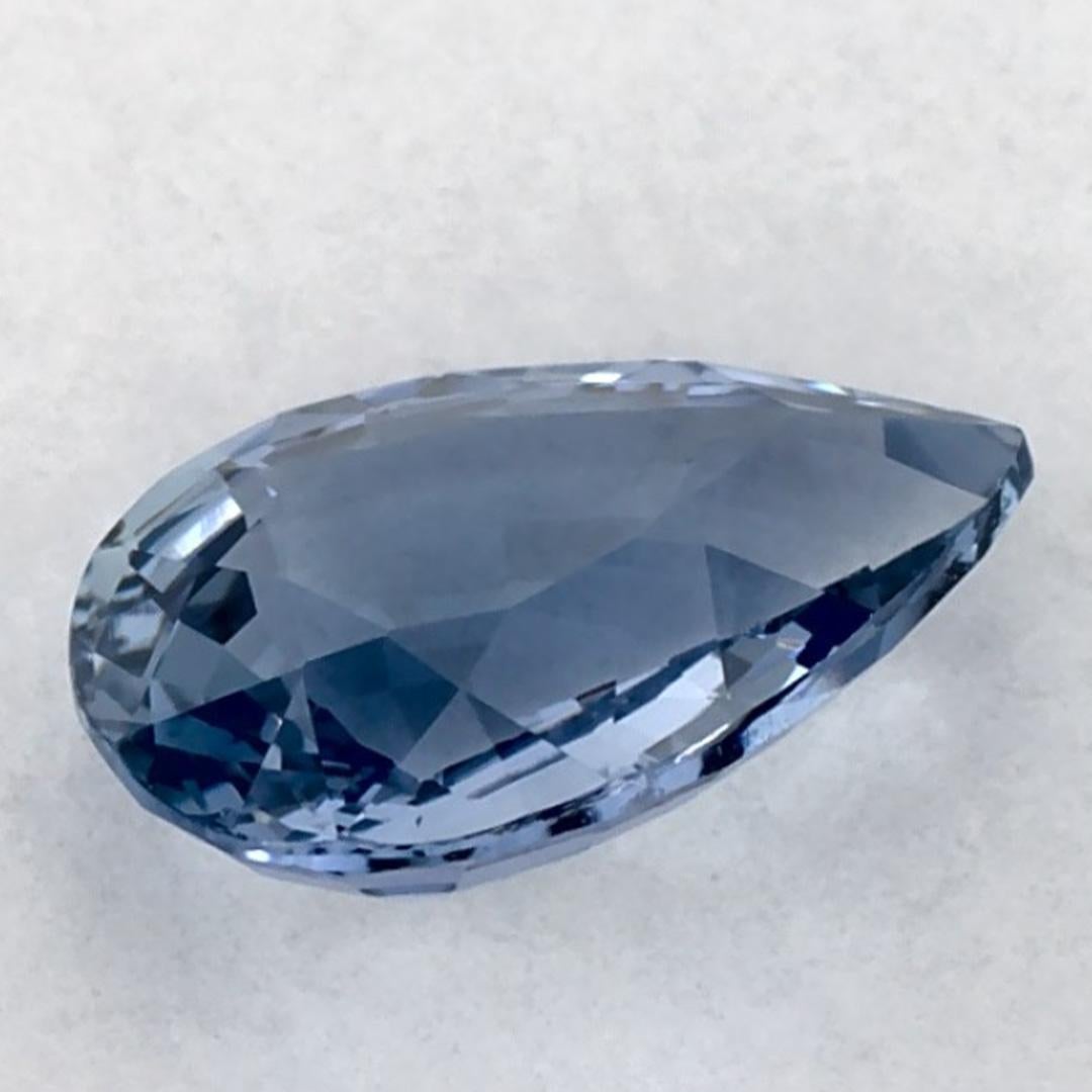 0.81 carati di zaffiro blu a forma di pera sciolto in vendita 3