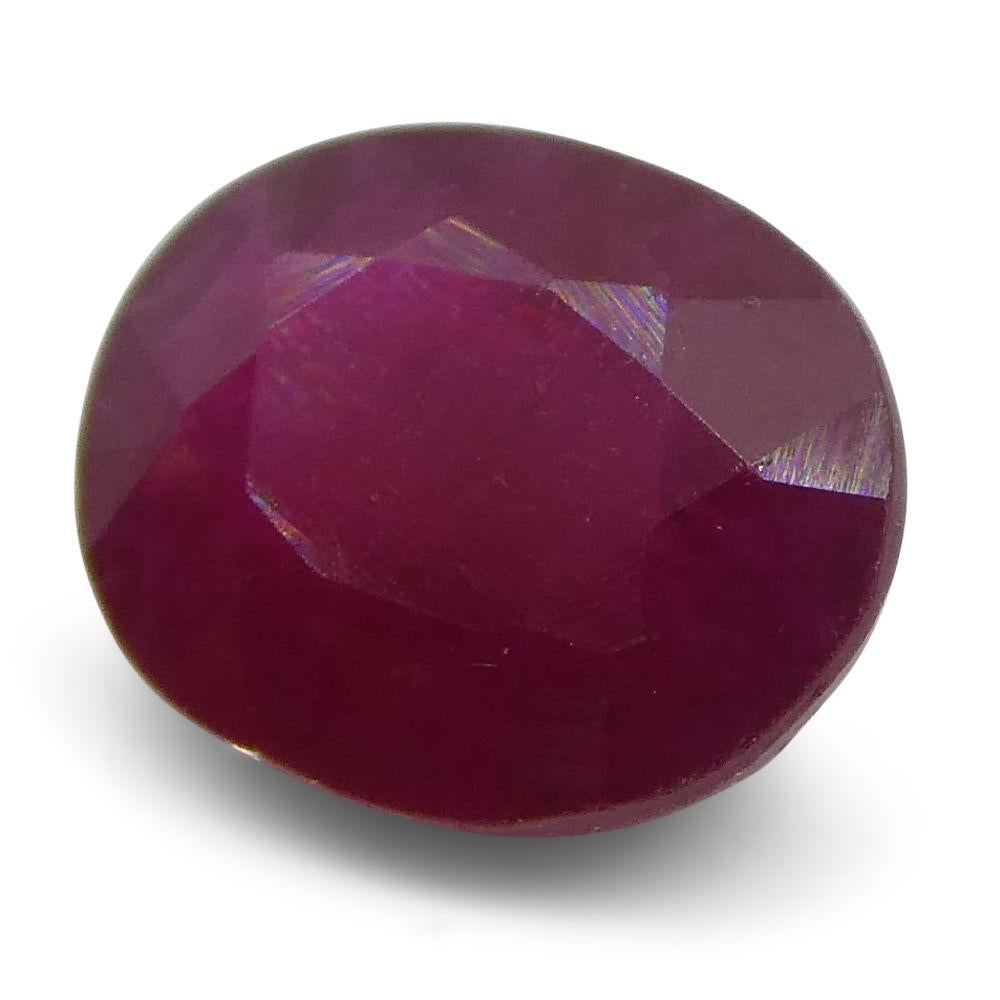0.81 ct Oval Ruby Burma In New Condition For Sale In Toronto, Ontario