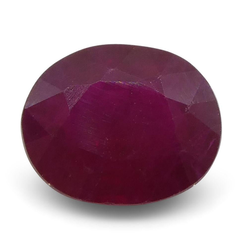 Femenino o masculino 0.81 ct Rubí Ovalado Birmania en venta