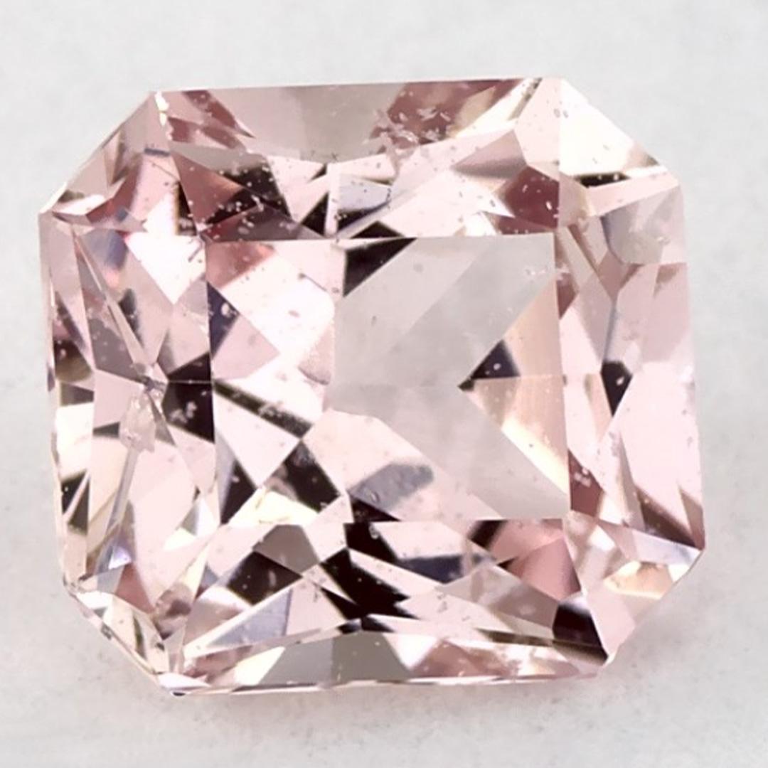 0.81 Ct Pink Sapphire Radiant Loose Gemstone