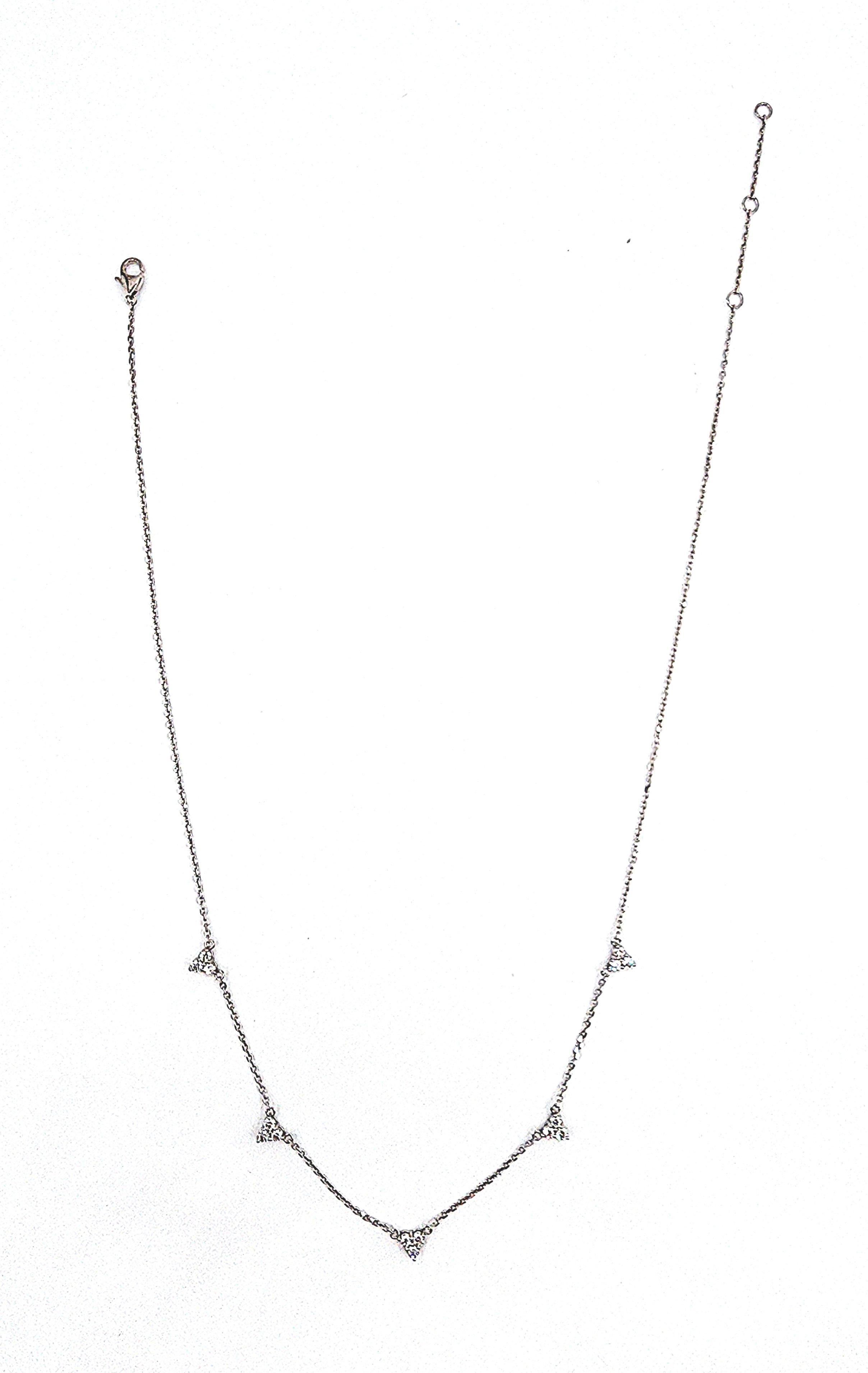 0,81 Karat Trio Diamant-Halskette im Angebot 3