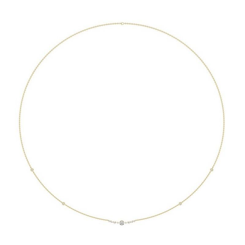 Vue d'ensemble :
Le délicat collier de la Collection S est une pièce charmante et élégante, dotée de 0,81 carats de diamants ronds sertis dans de l'or jaune 18 carats. Ce collier allie la chaleur de l'or jaune à l'éclat des diamants, créant ainsi un
