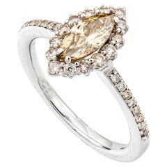 0.81 Tcw Natural Fancy Brownish Yellow Diamond Ring, No Reserve Price