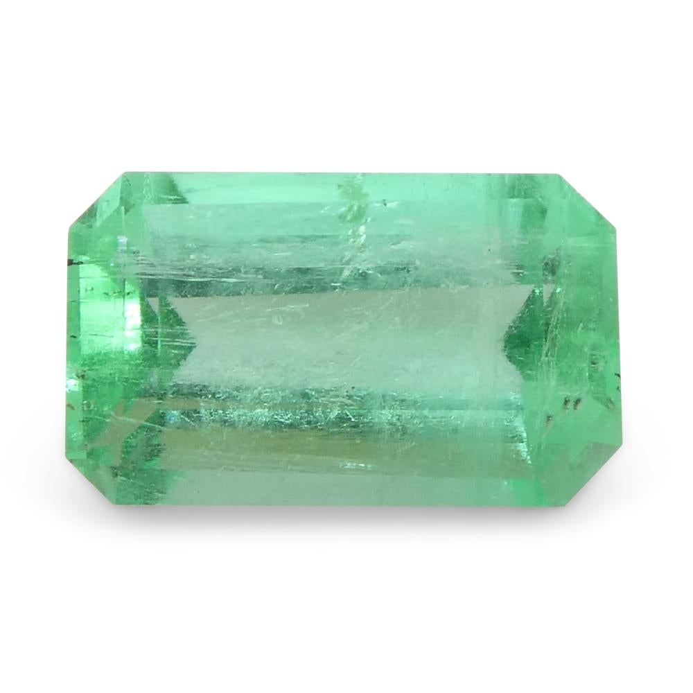 0.81ct Emerald Cut Green Emerald from Colombia For Sale 6