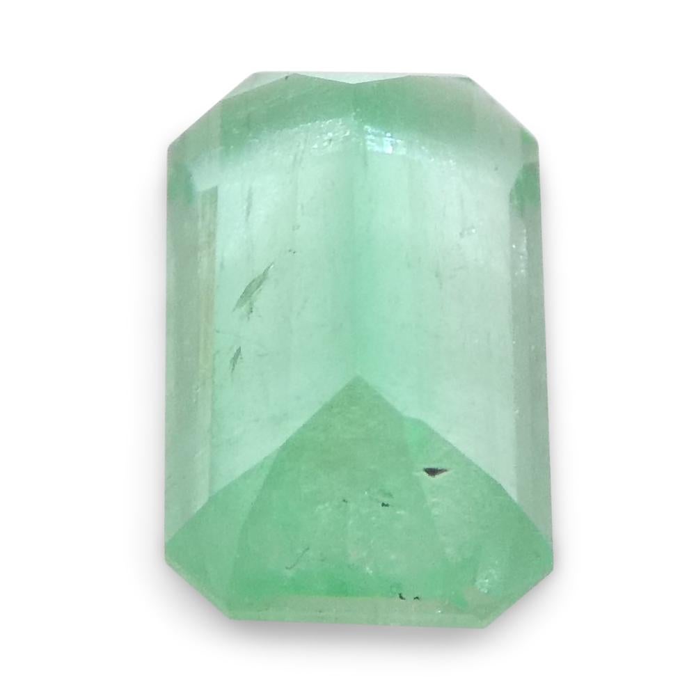 0.81ct Emerald Cut Green Emerald from Colombia For Sale 7