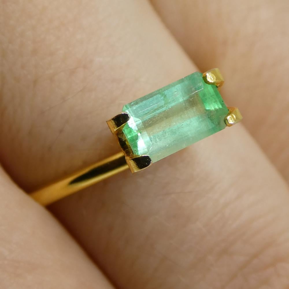0.81ct Emerald Cut Green Emerald from Colombia For Sale 9