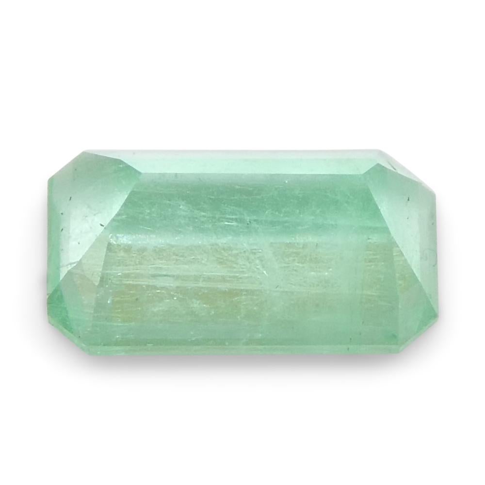 0.81ct Emerald Cut Green Emerald from Colombia For Sale 1