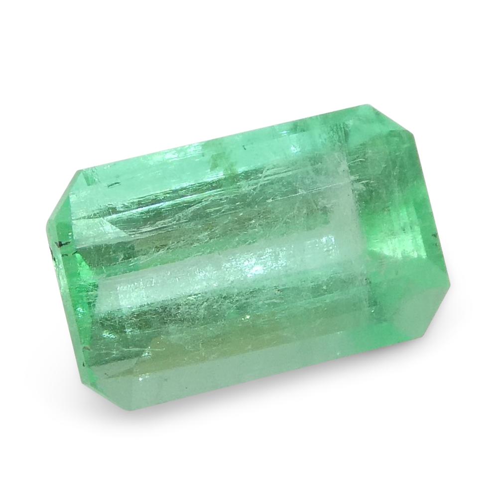 0.81ct Emerald Cut Green Emerald from Colombia For Sale 4