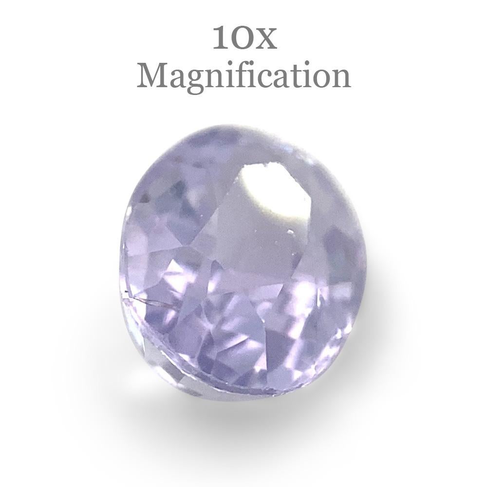 0.81ct Oval Pastel Violet Sapphire from Sri Lanka Unheated For Sale 6