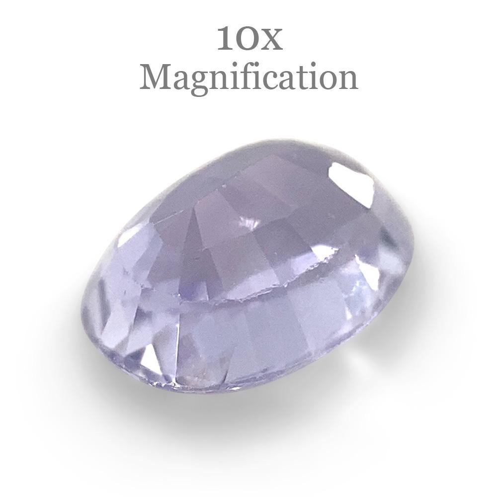 0.81ct Oval Pastel Violet Sapphire from Sri Lanka Unheated For Sale 7