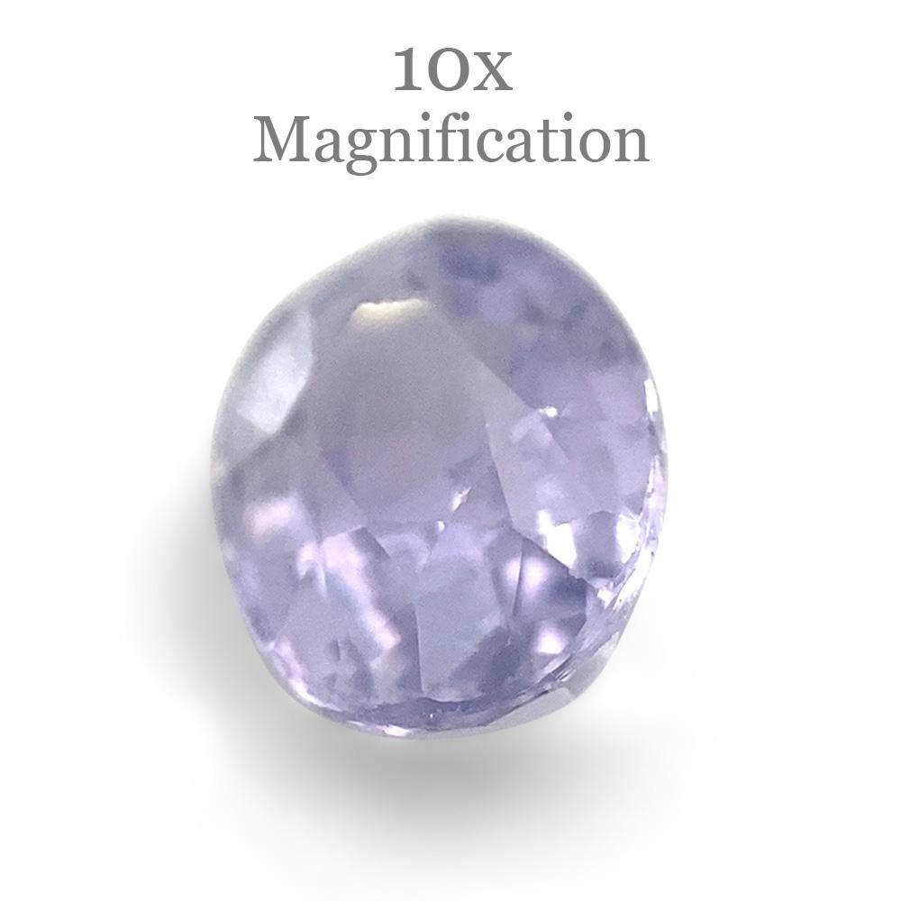 0.81ct Oval Pastel Violet Sapphire from Sri Lanka Unheated For Sale 8