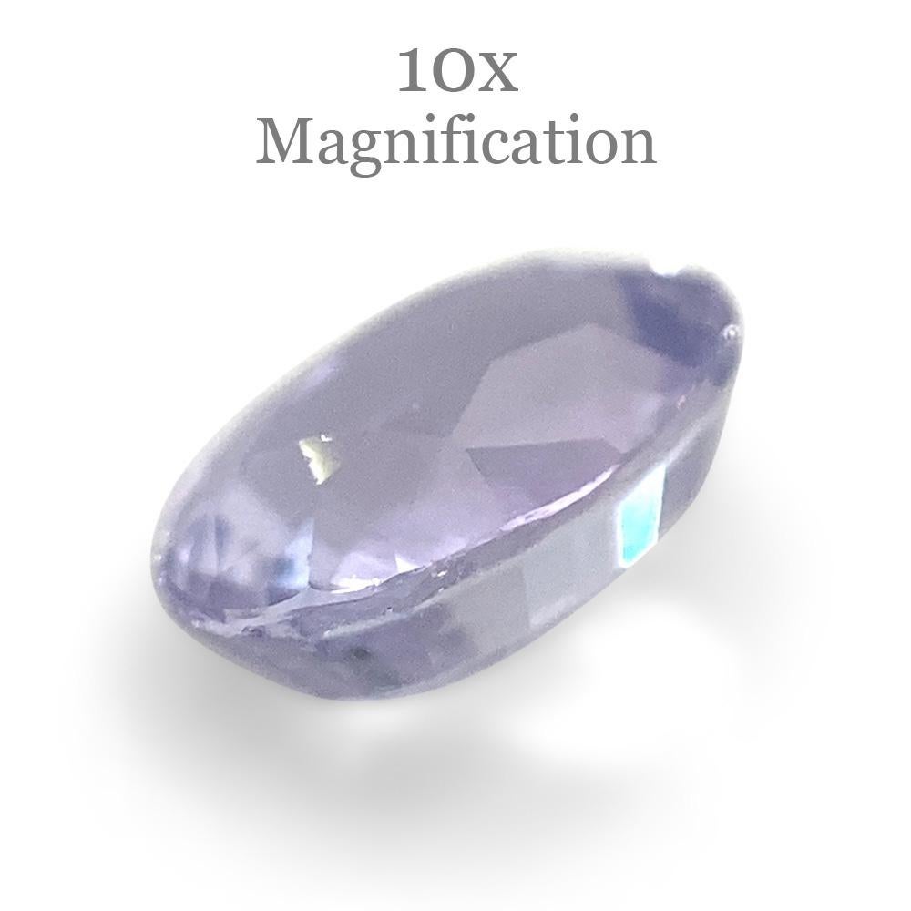 0.81ct Oval Pastel Violet Sapphire from Sri Lanka Unheated For Sale 9