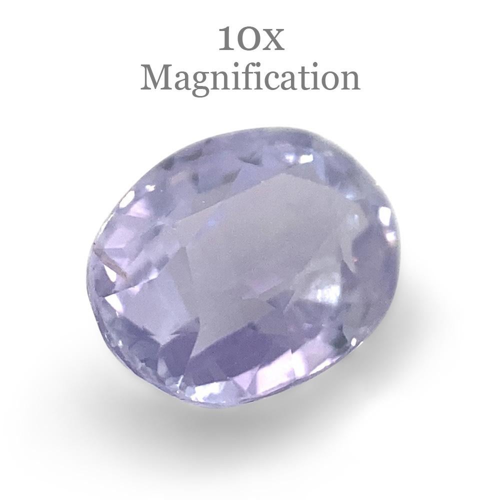 0.81ct Oval Pastel Violet Sapphire from Sri Lanka Unheated For Sale 1