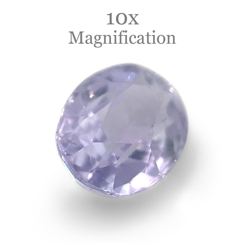 0.81ct Oval Pastel Violet Sapphire from Sri Lanka Unheated For Sale 4