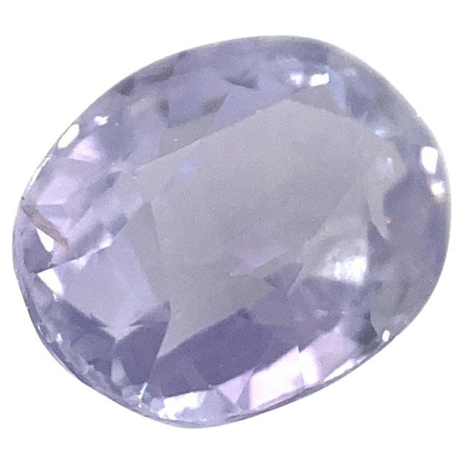 0.81ct Oval Pastel Violet Sapphire from Sri Lanka Unheated For Sale