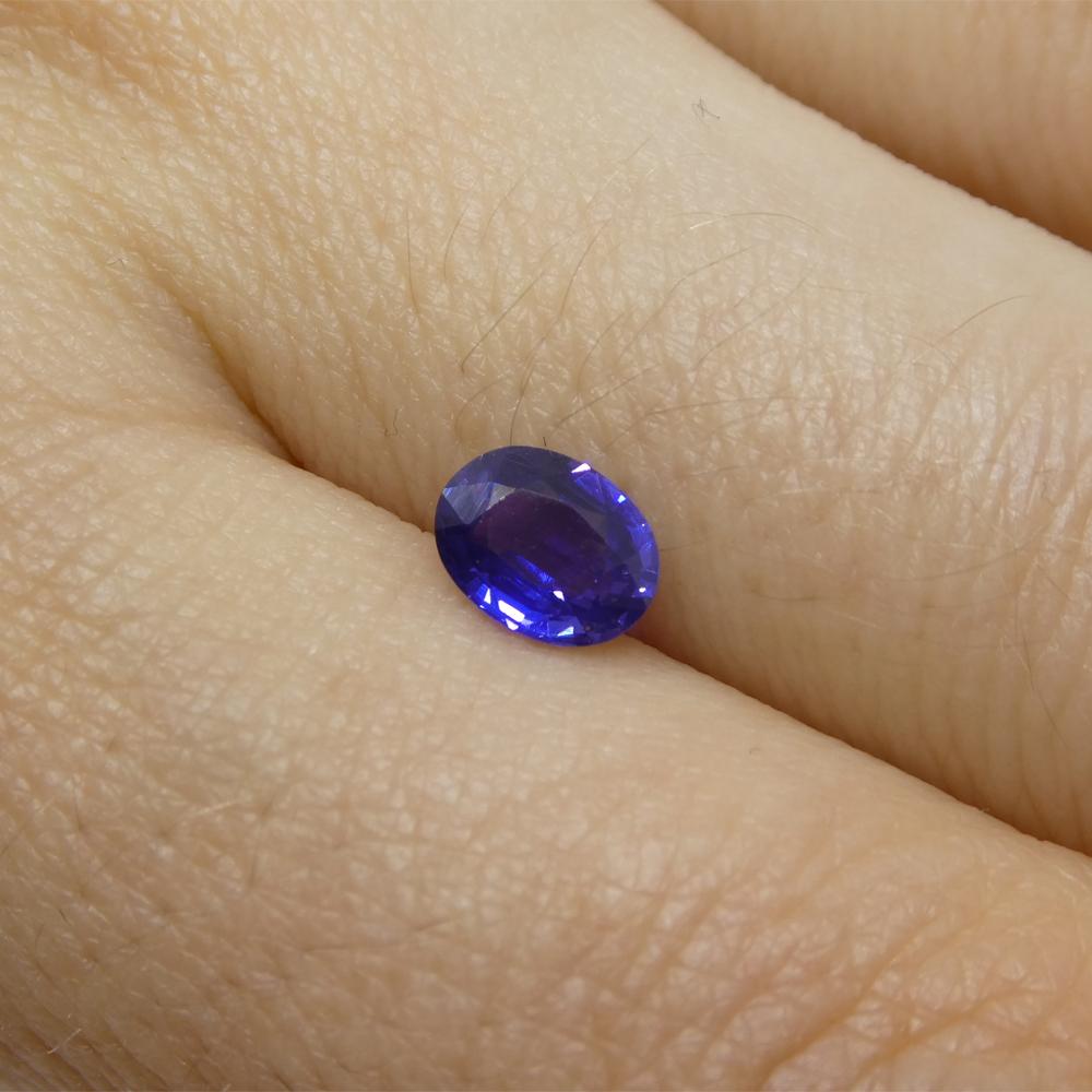 0.81ct Oval Purple Sapphire from Madagascar Unheated For Sale 4