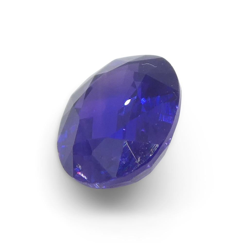 Saphir violet ovale 0,81 carat non chauffé de Madagascar en vente 8