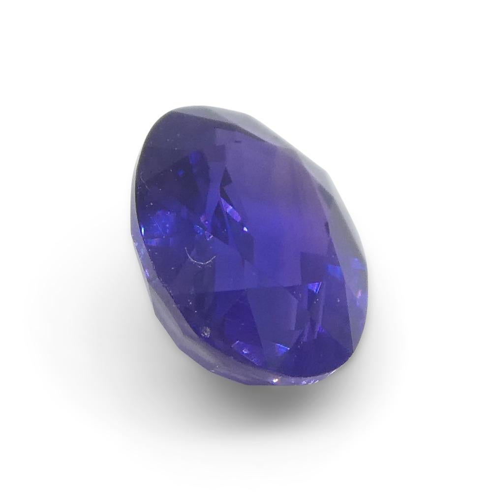 Saphir violet ovale 0,81 carat non chauffé de Madagascar Unisexe en vente