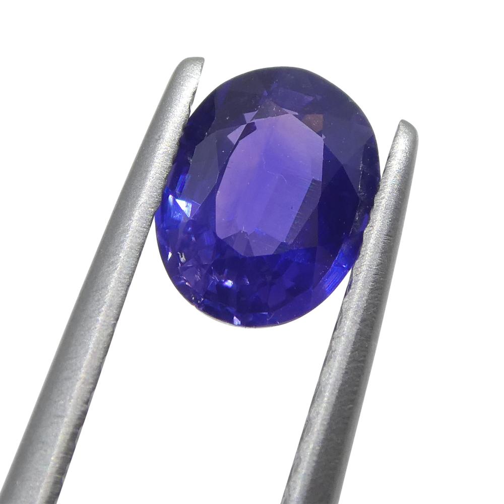 0.81ct Oval Purple Sapphire from Madagascar Unheated For Sale 3