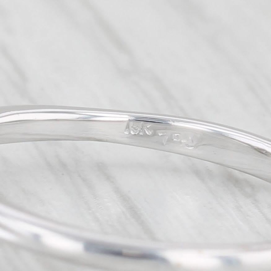 0,81 Karat Diamant-Verlobungsring aus 18 Karat Weißgold Größe 7 (Brillantschliff) im Angebot