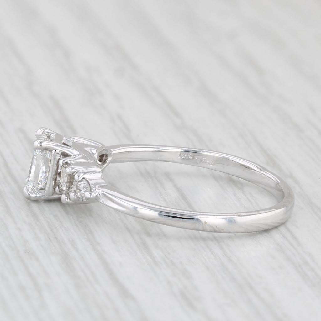0,81 Karat Diamant-Verlobungsring aus 18 Karat Weißgold Größe 7 im Zustand „Gut“ im Angebot in McLeansville, NC