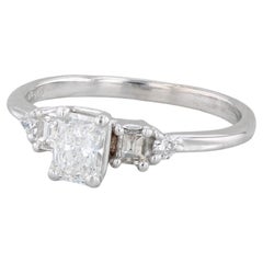 0,81 Karat Diamant-Verlobungsring aus 18 Karat Weißgold Größe 7