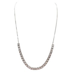 0.82 Carat Diamond Mini Illusion Necklace 14 Karat White Gold 18''