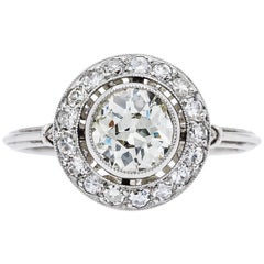 0.82 Carat Diamond Platinum Engagement Ring