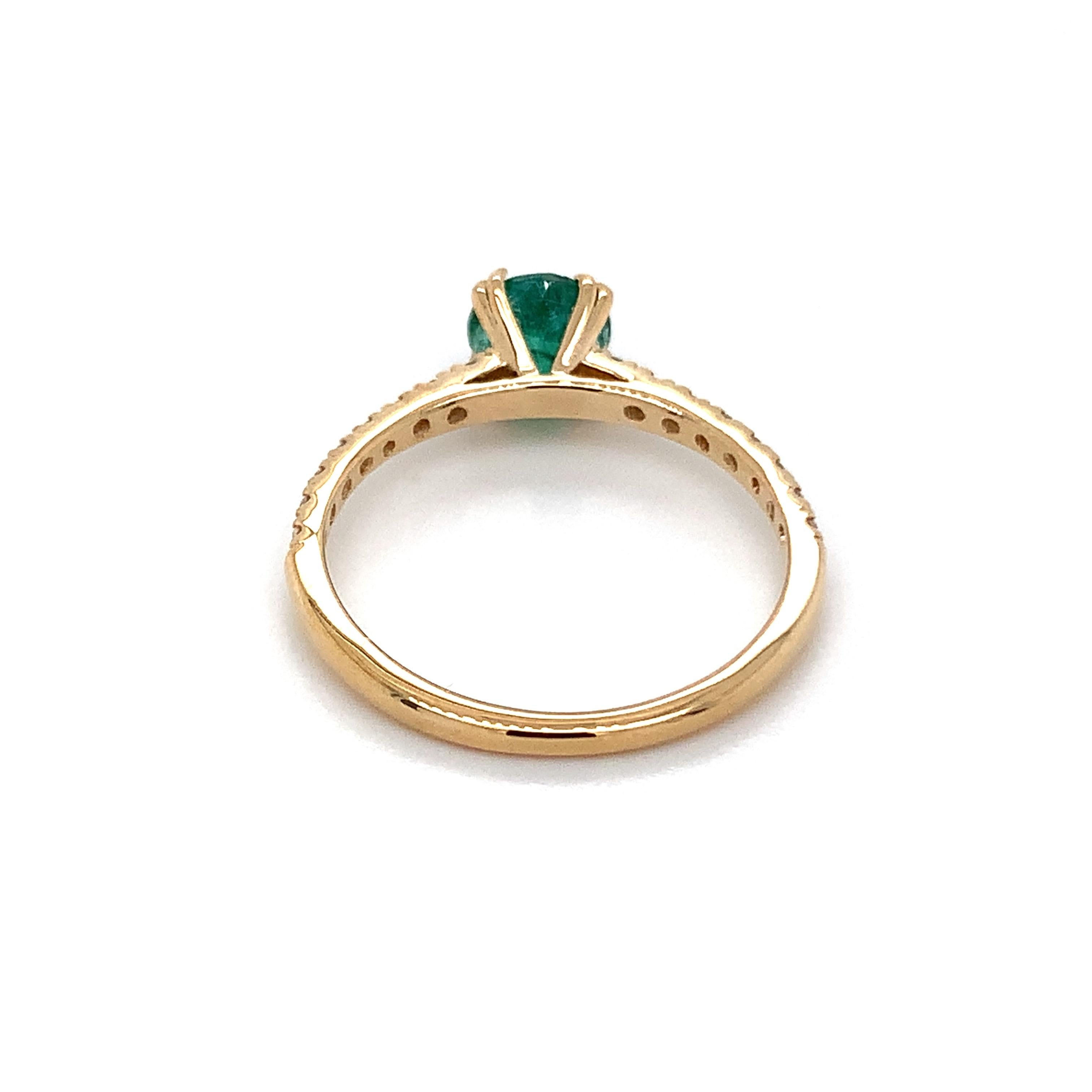 10k emerald ring