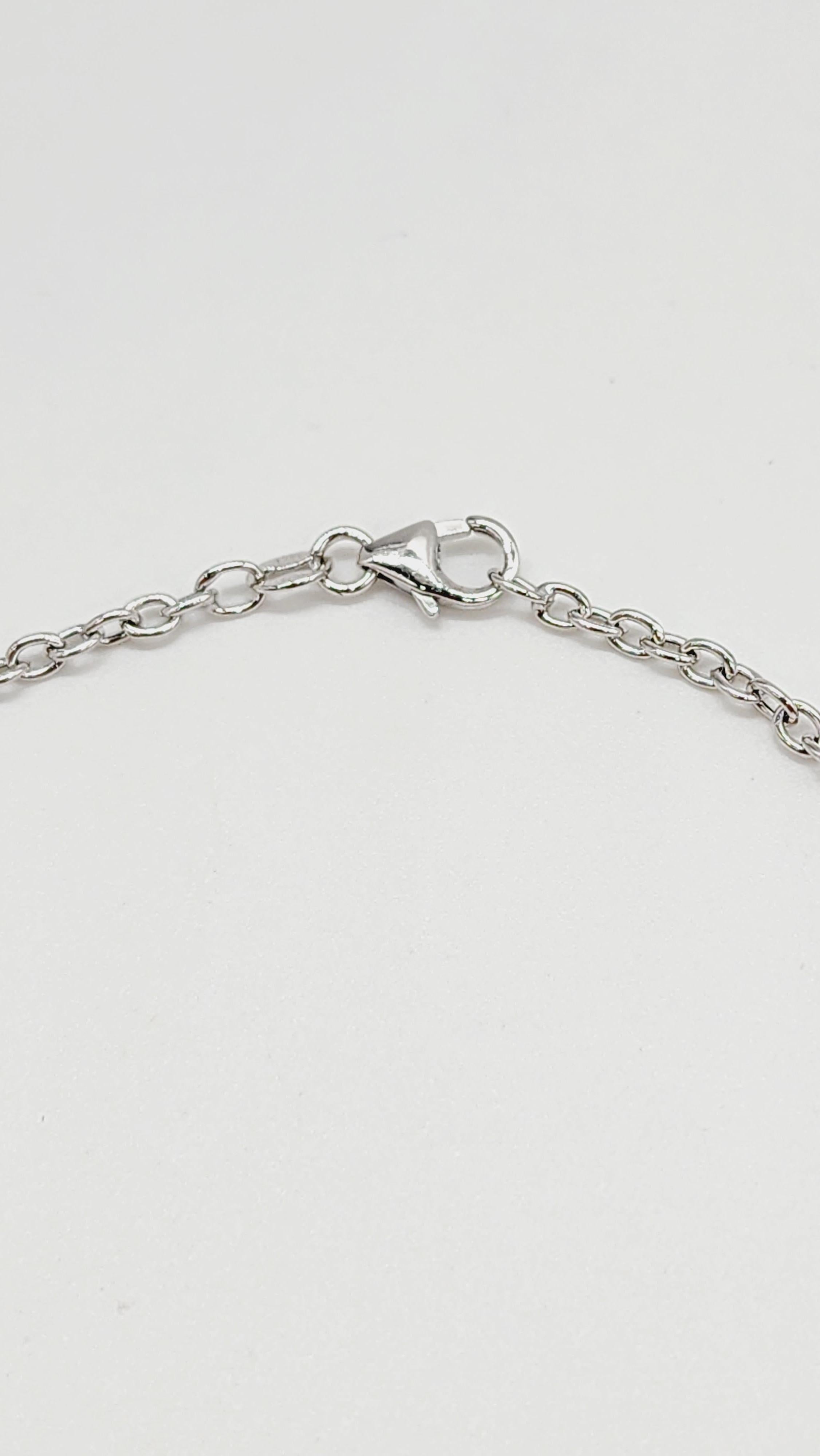Donna FLASH SALE 0,82 carati Collana di ametista a forma di cuore in oro bianco 14 carati in vendita