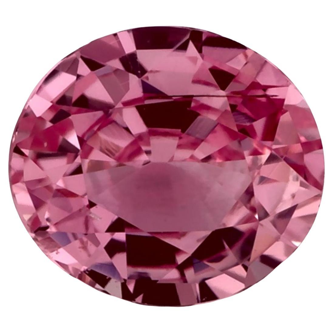 0.82 Ct Pink Sapphire Oval Loose Gemstone For Sale