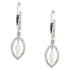 0.82 cts of White Diamond Drop Earrings